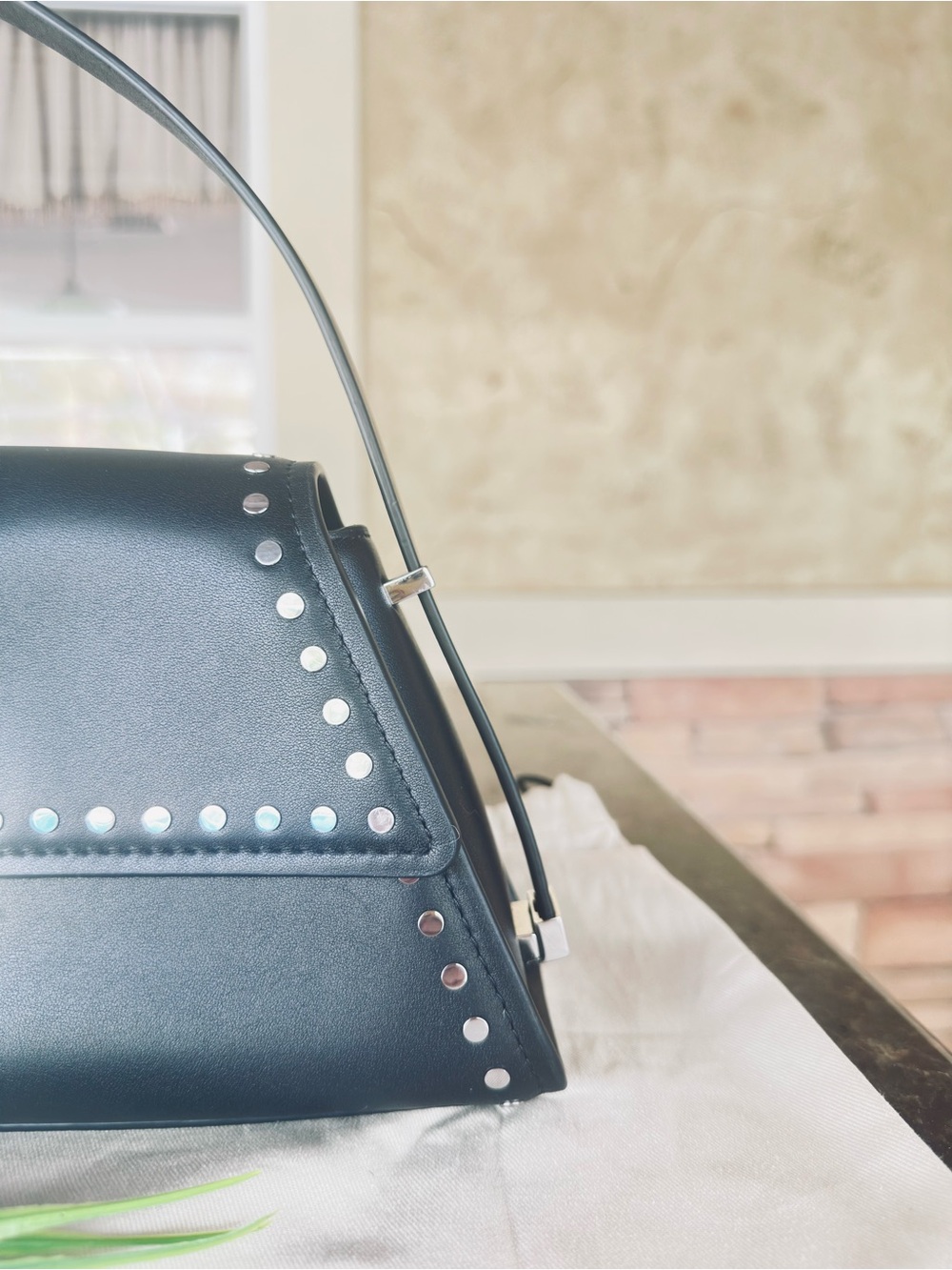 MICHAEL KORS ~ Black Ludlow Bag Silver Rivet Accents Magnetic Closure Boss Babe - Picture 11 of 17